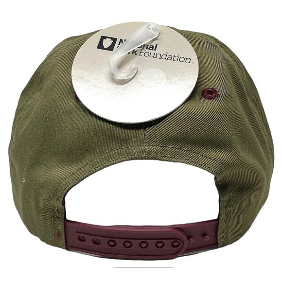 Yosemite National Park Men's Embroidered Patch Dad Snapback Hat Cap in Olive - Picture 4 of 5